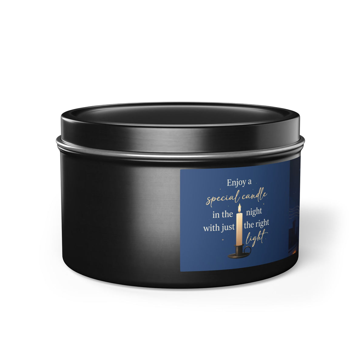 The Window Watcher — Moonlit Cat Tin Candle