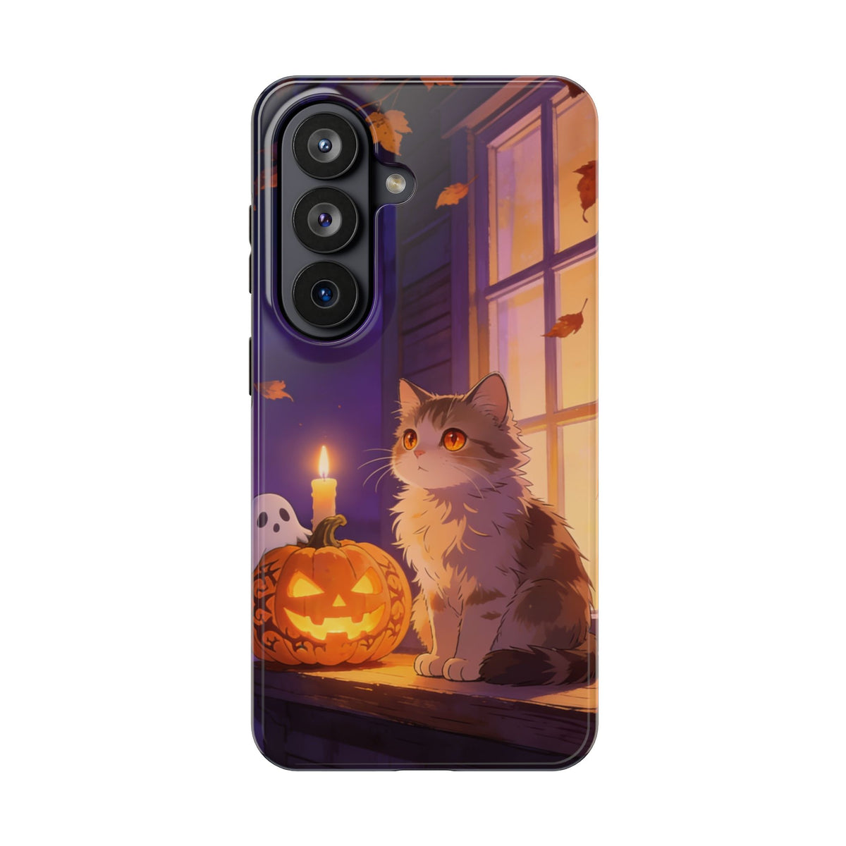 The Porch Watcher - Halloween Cat Tough Phone Case