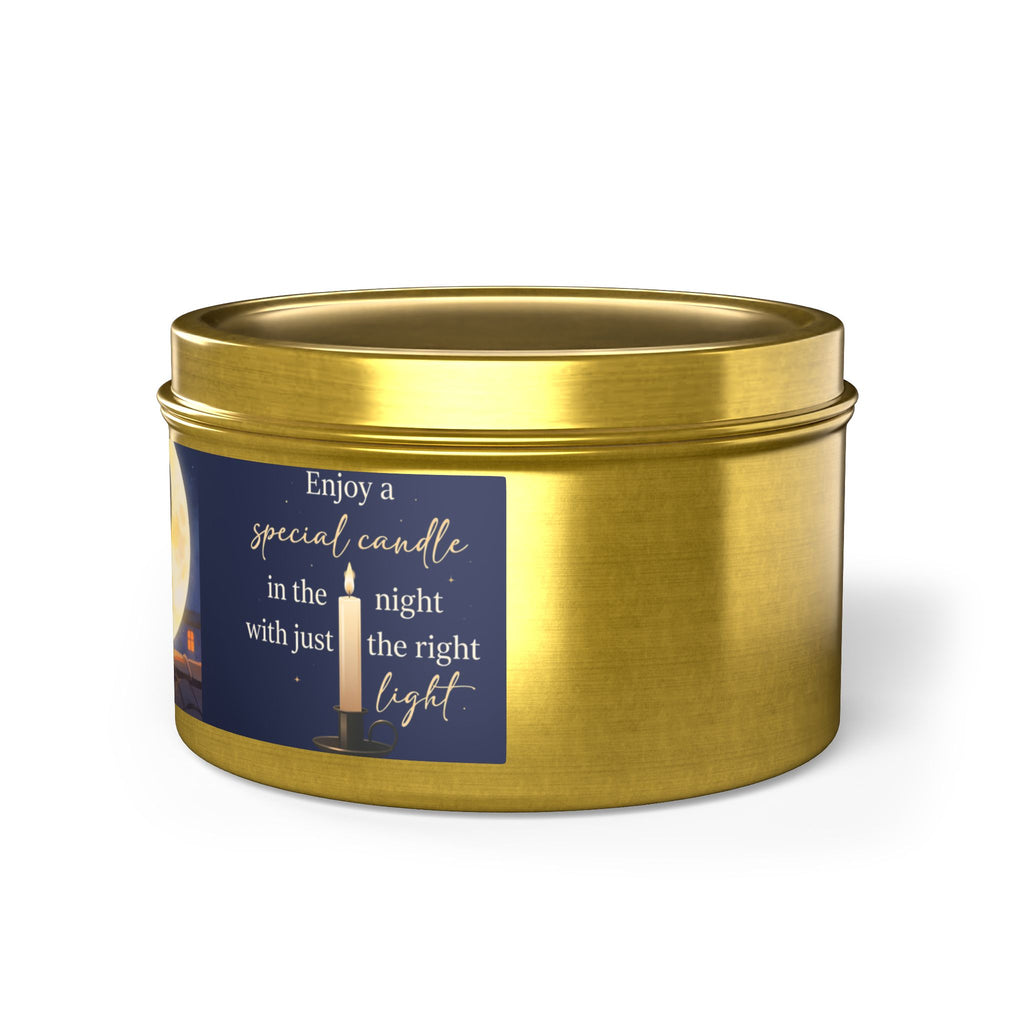 Midnight at the Windowsill — Halloween Moonlit Pumpkin Tin Candle