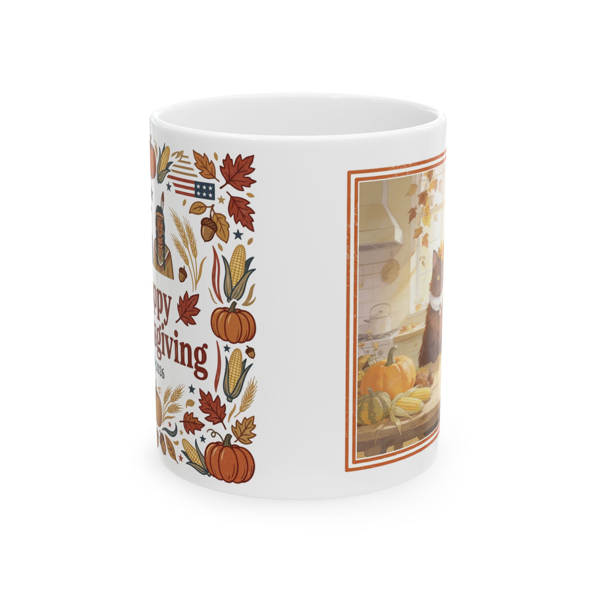 The Table Is Full — Cozy Fall Harvest Ceramic Mug, 11oz & 15oz