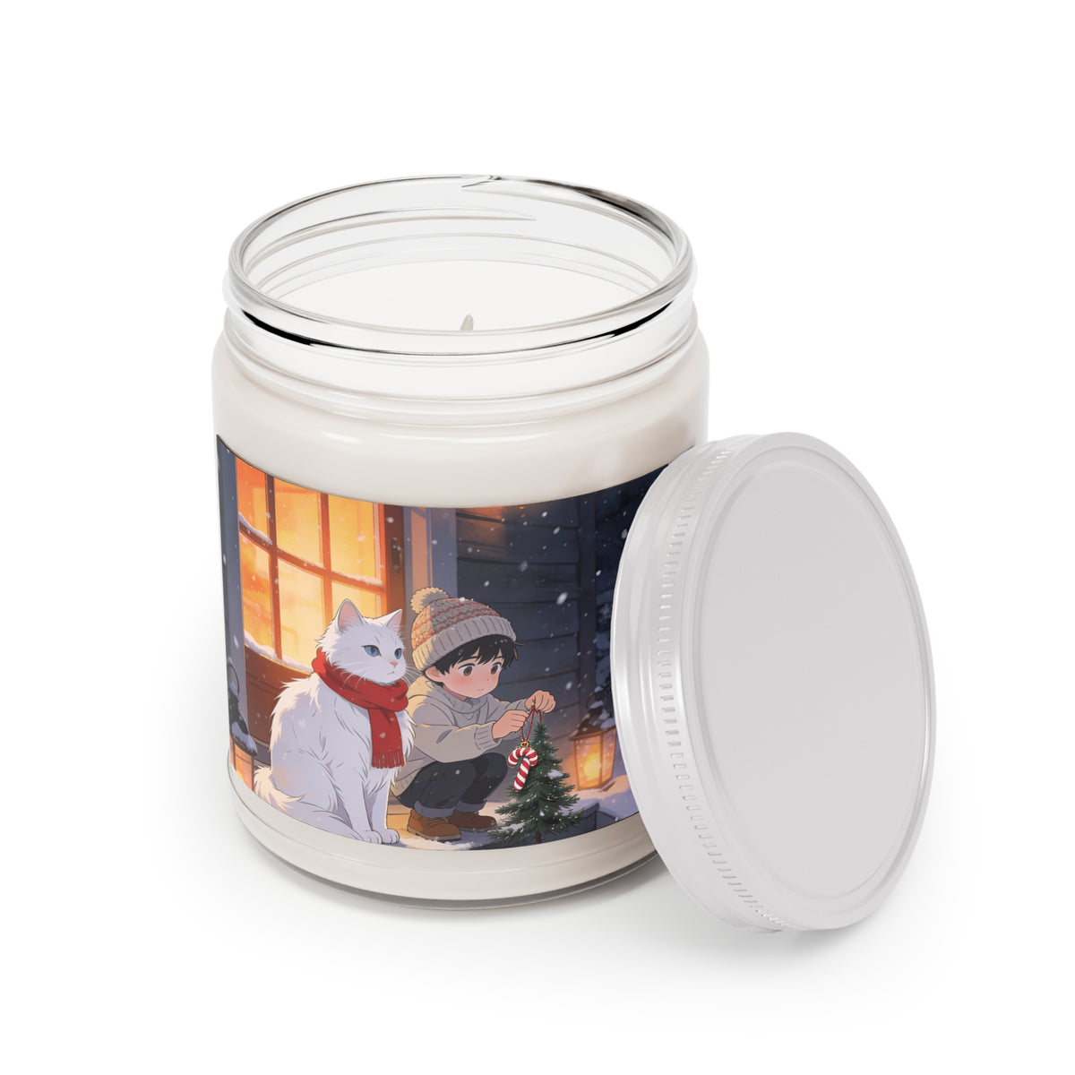 Snowfall Watch — Christmas Doorstep Guardian Candle, Soy Wax 9oz