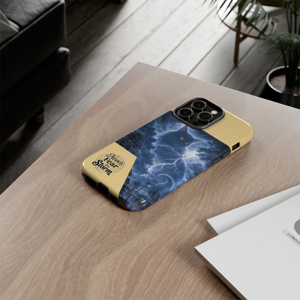 Never Fear the Storm — Lightning Cat iPhone Case