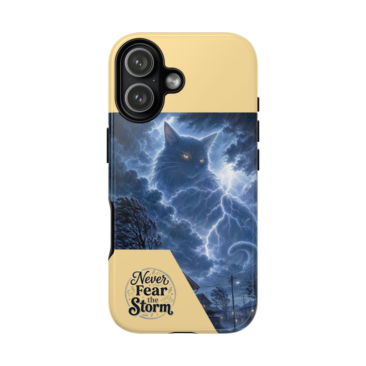 Never Fear the Storm — Lightning Cat iPhone Case