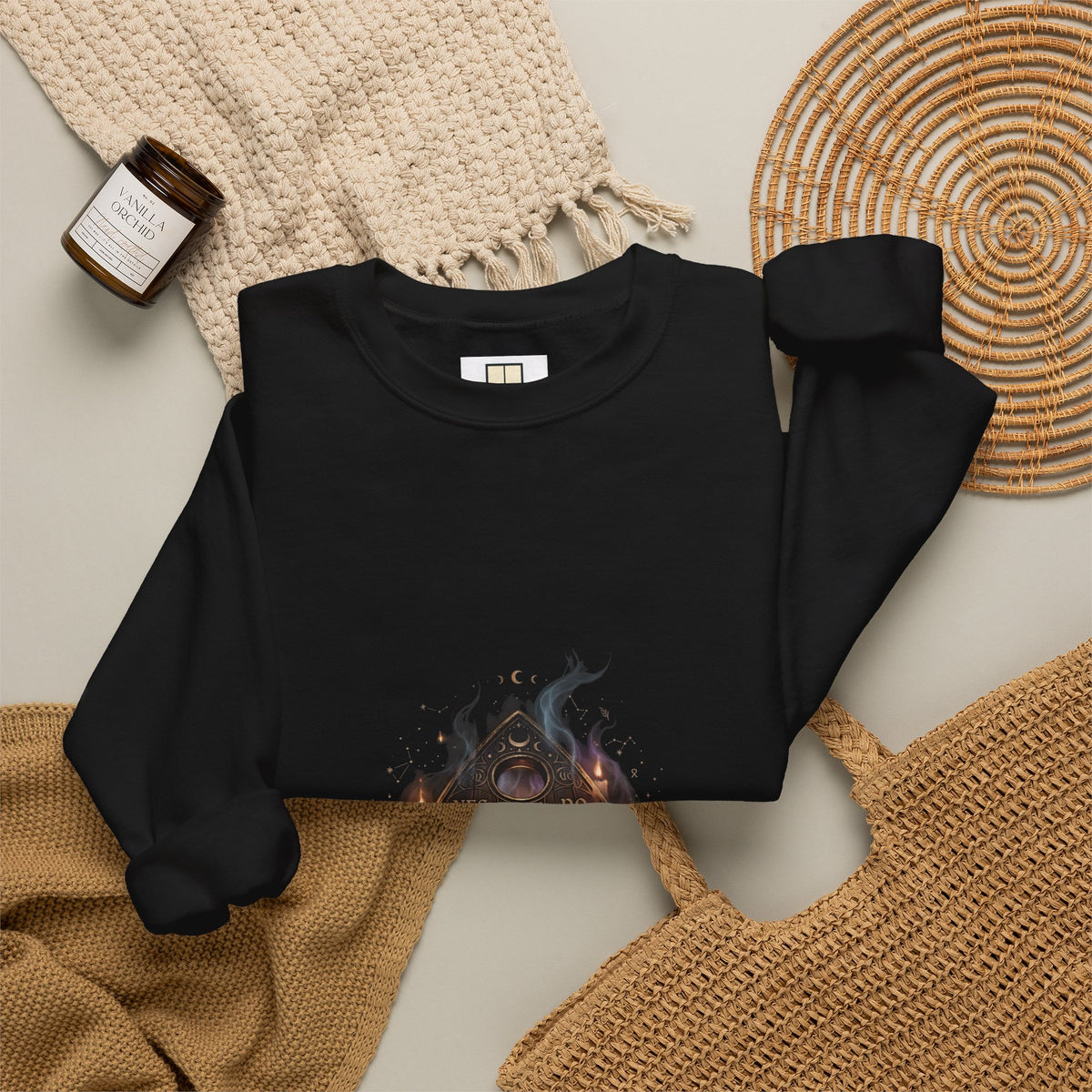 The Answers Wait — Mystic Ouija Planchette Crewneck Sweatshirt