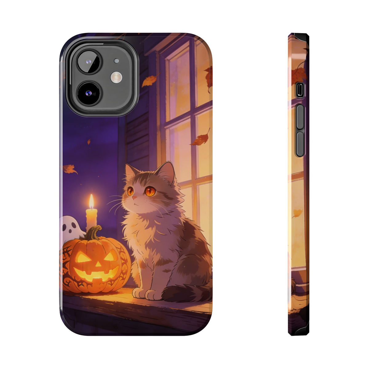 The Porch Watcher - Halloween Cat Tough Phone Case