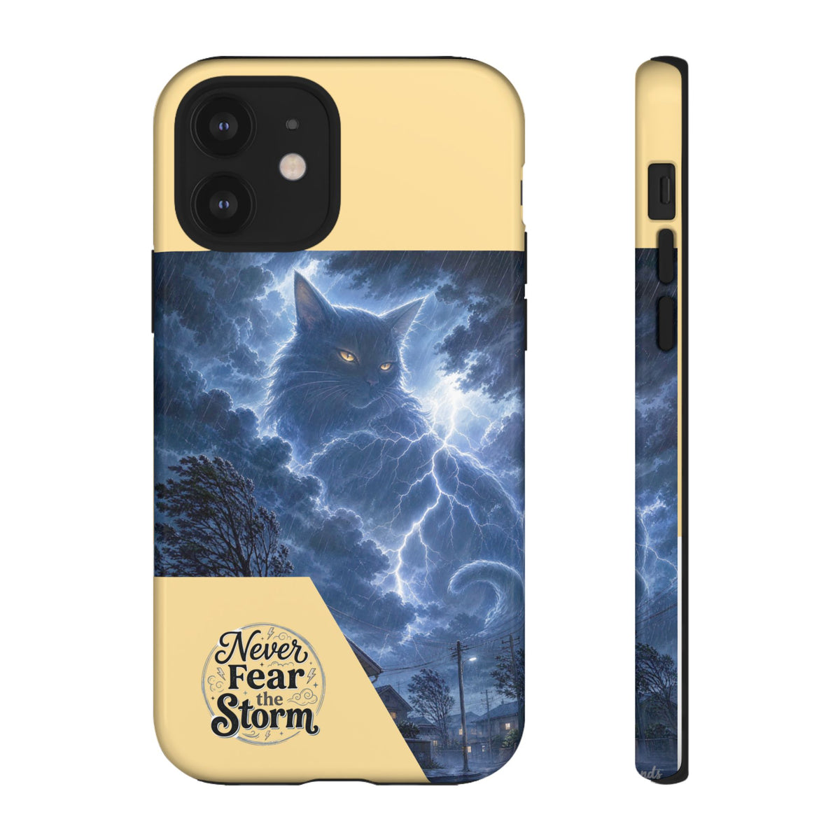 Never Fear the Storm — Lightning Cat iPhone Case