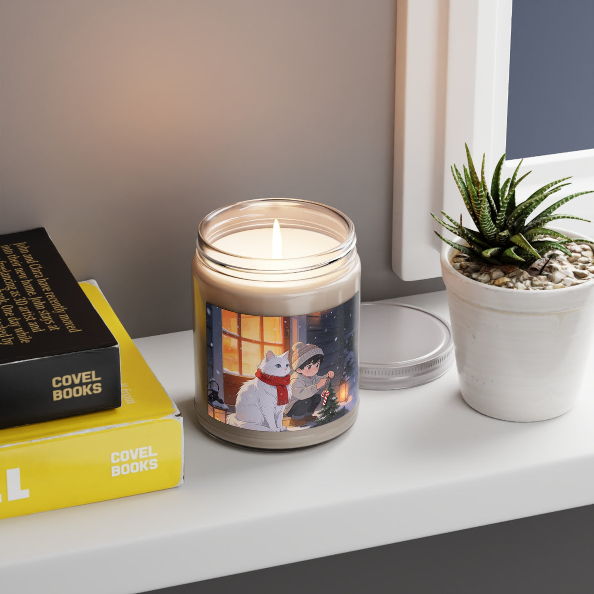 Snowfall Watch — Christmas Doorstep Guardian Candle, Soy Wax 9oz