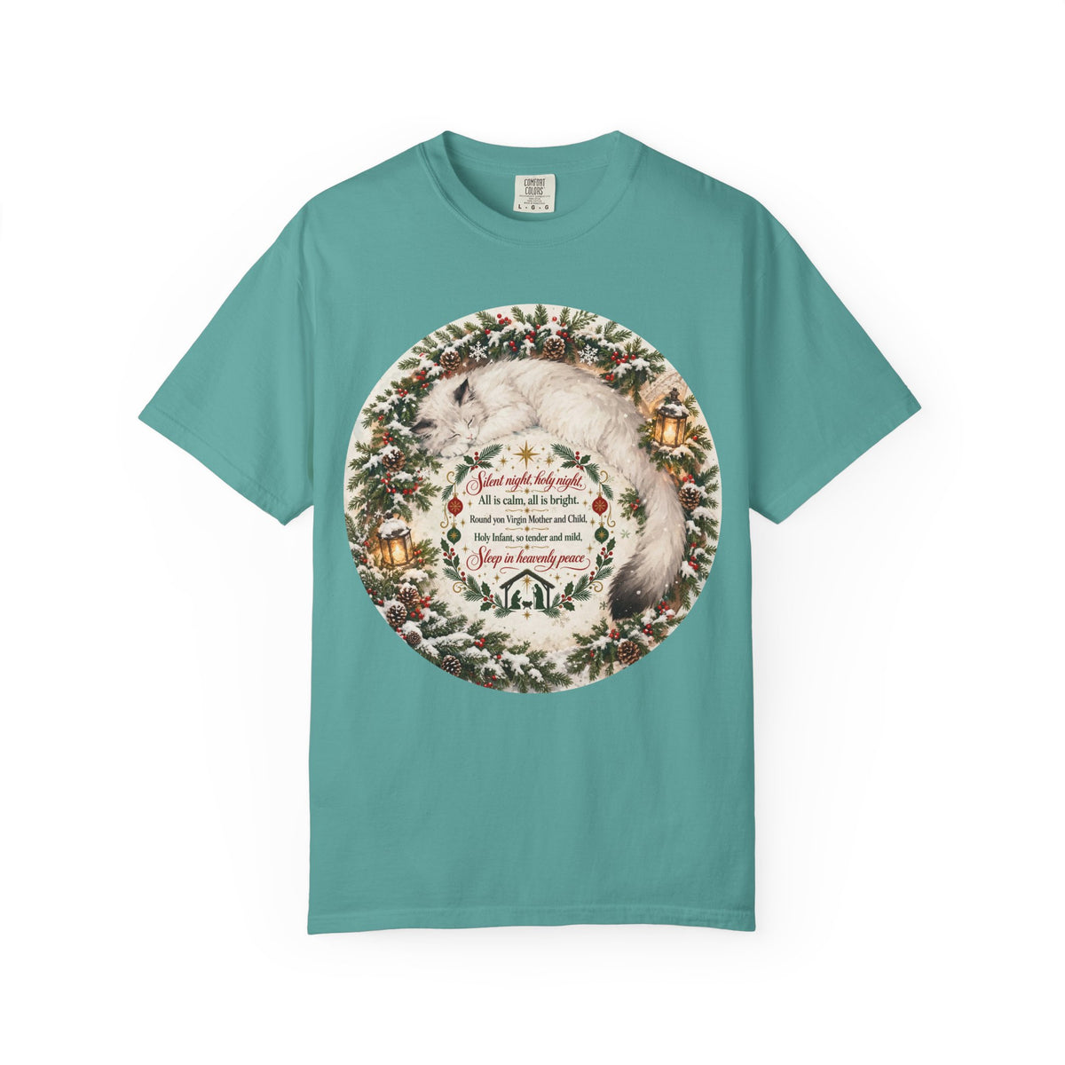 Silent Night Carol — Christmas Cat Tee (All I Want for Christmas Is You)