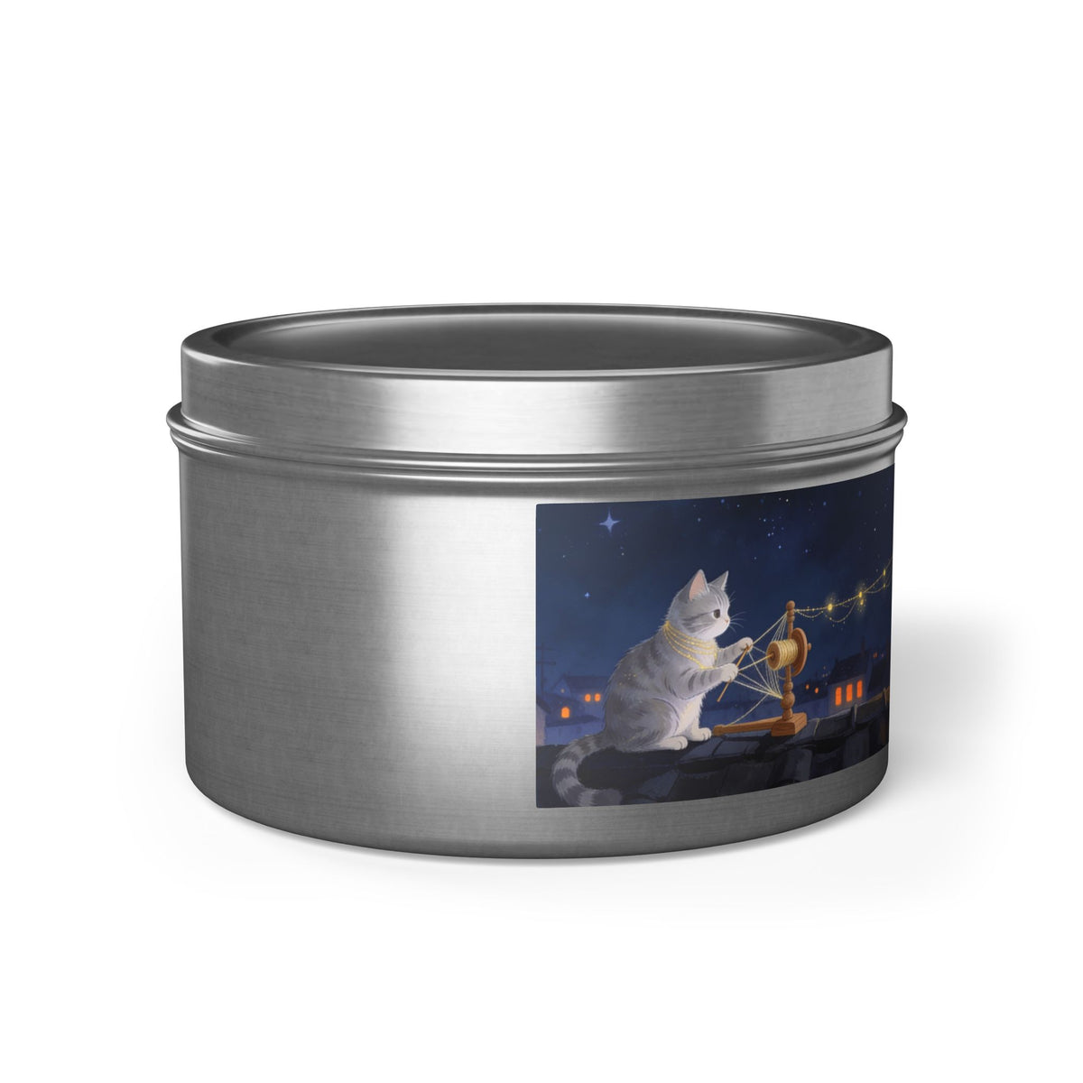 Midnight at the Windowsill — Halloween Moonlit Pumpkin Tin Candle