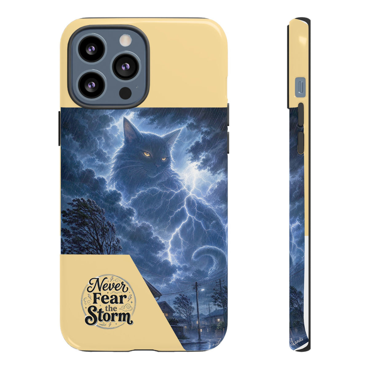 Never Fear the Storm — Lightning Cat iPhone Case