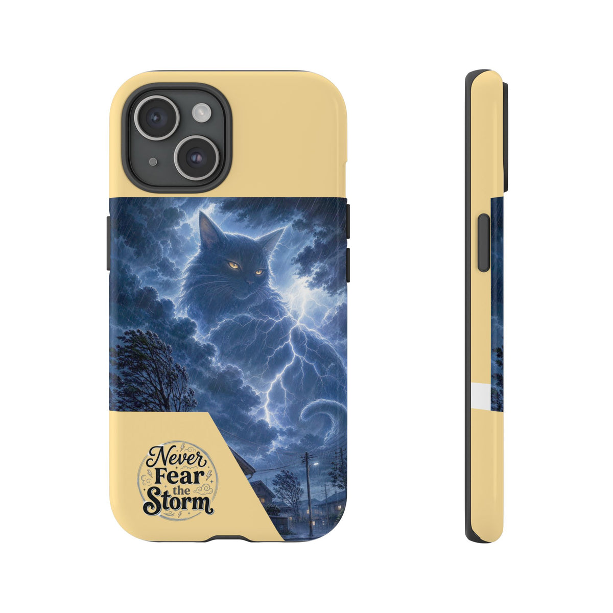 Never Fear the Storm — Lightning Cat iPhone Case