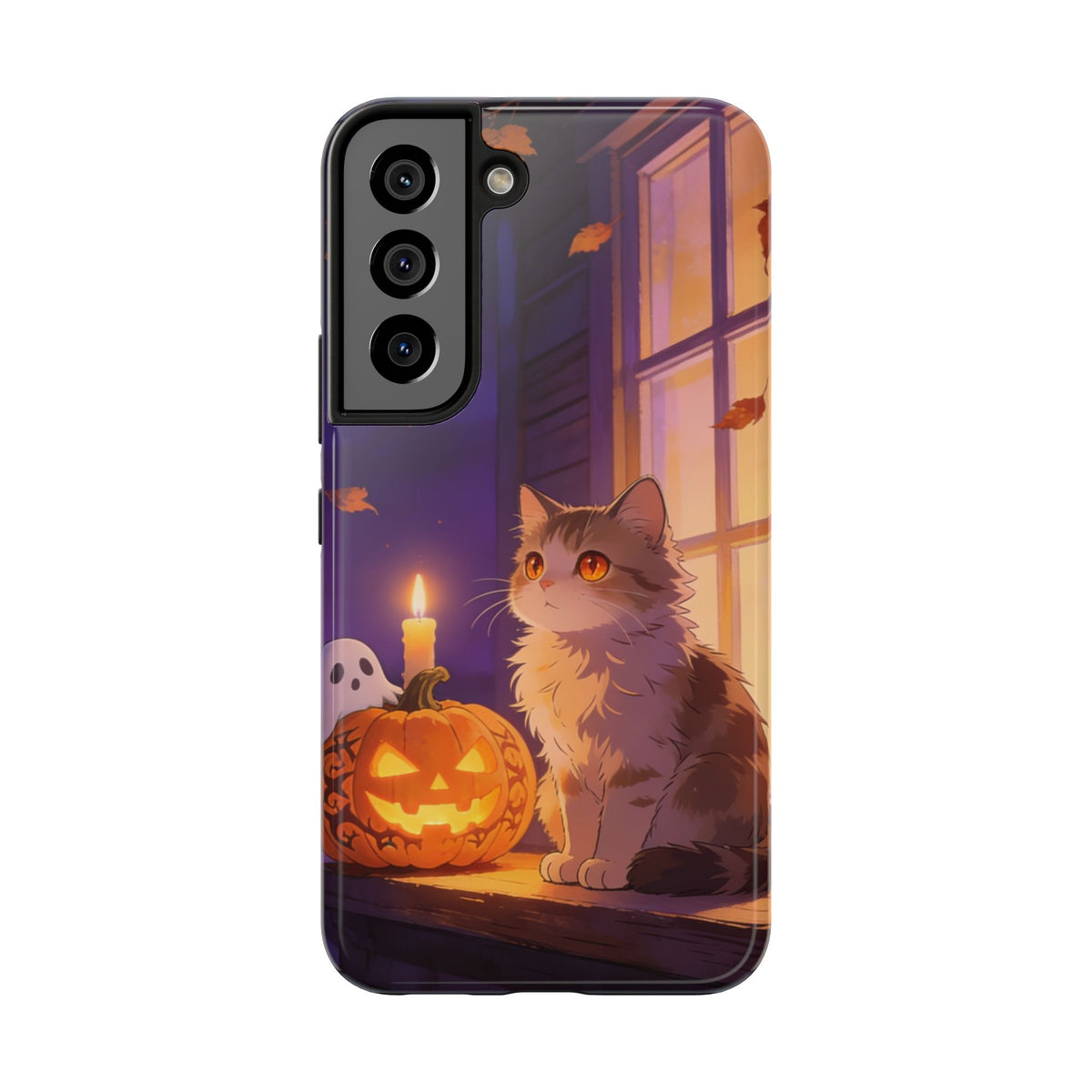 The Porch Watcher - Halloween Cat Tough Phone Case