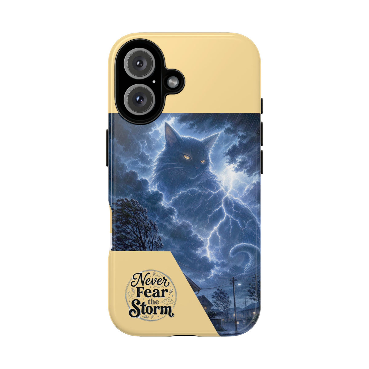 Never Fear the Storm — Lightning Cat iPhone Case