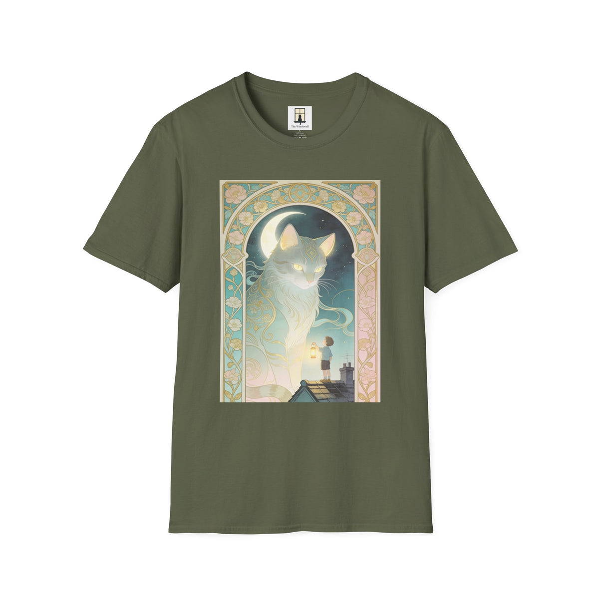 Ethereal Art Nouveau - Cat Graphic T-shirt