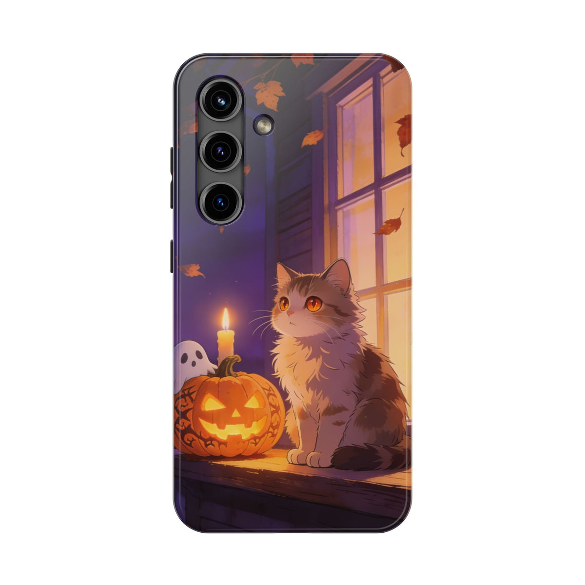 The Porch Watcher - Halloween Cat Tough Phone Case