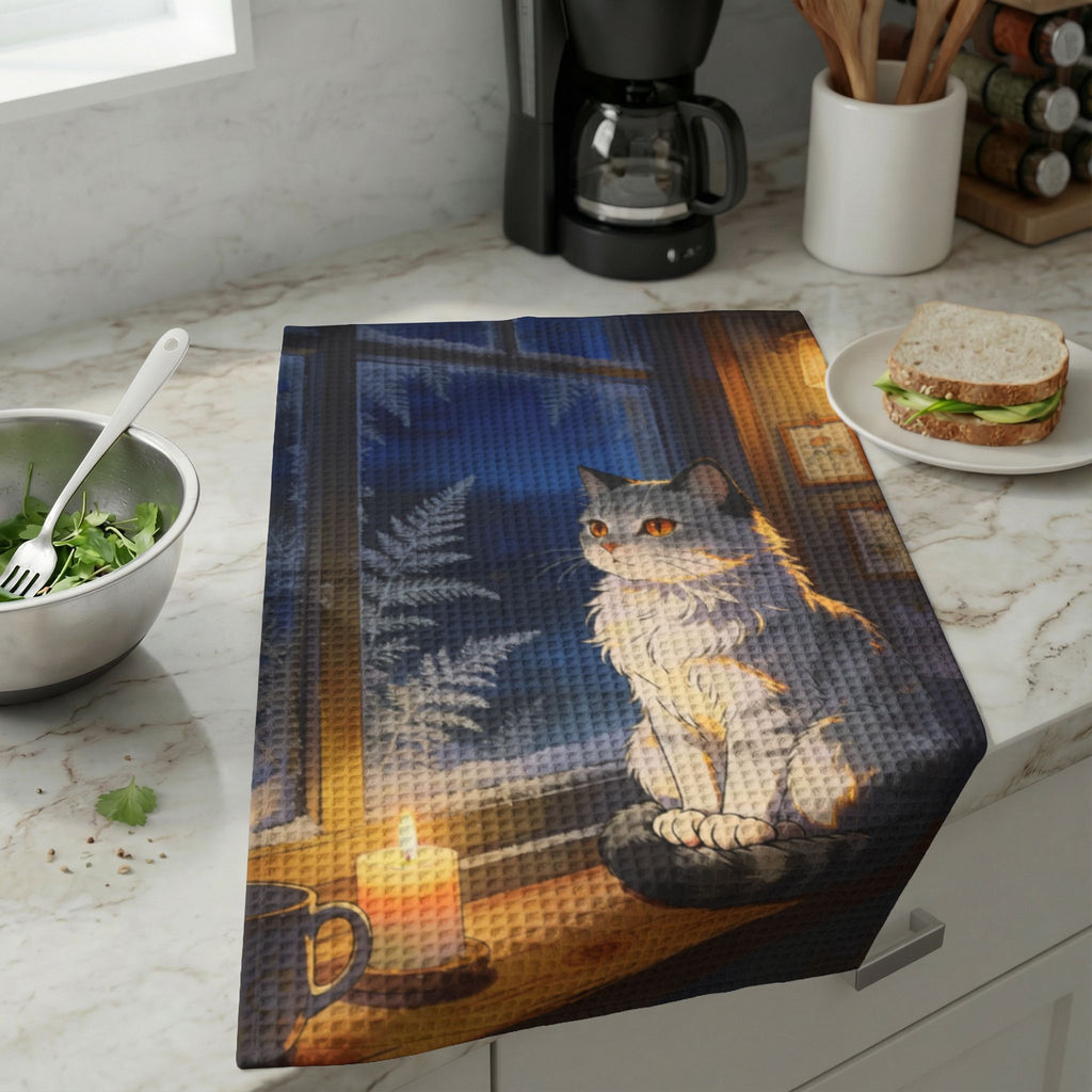Keeper of the Windowsill - Waffle Weave Kitchen Towel