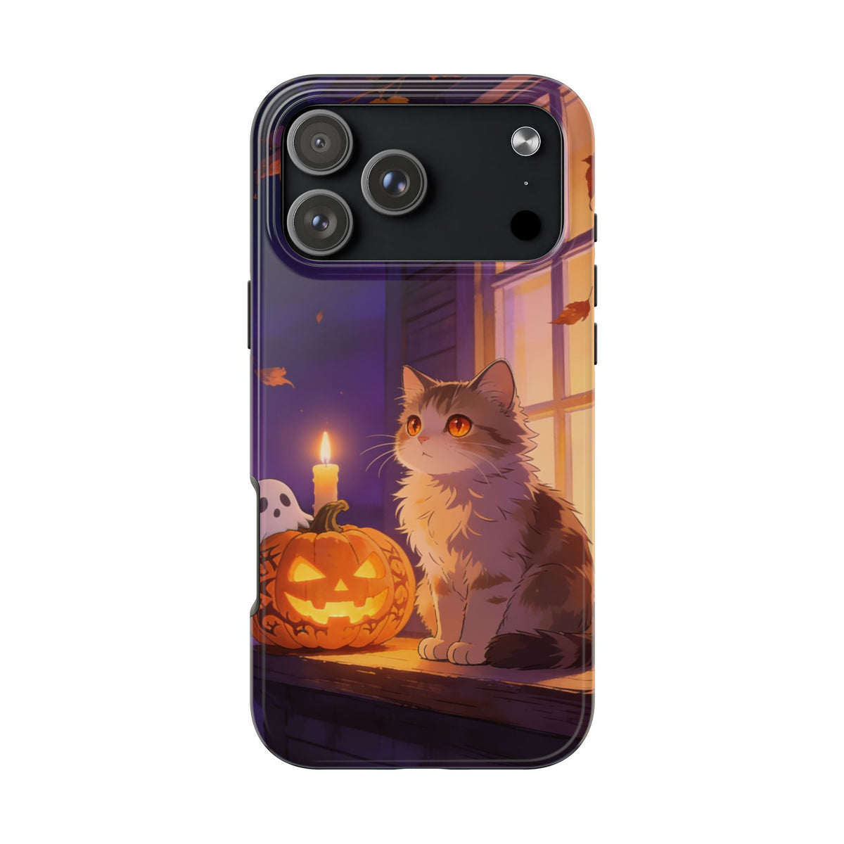 The Porch Watcher - Halloween Cat Tough Phone Case