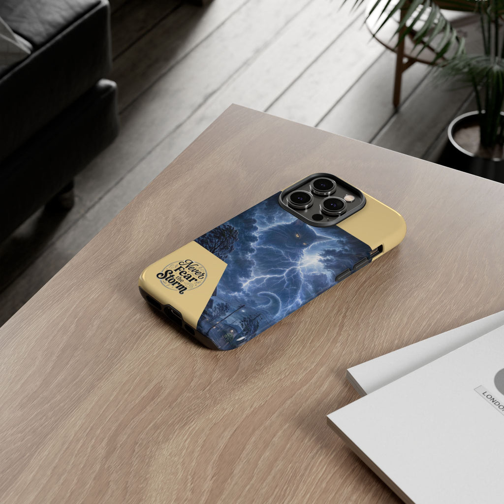 Never Fear the Storm — Lightning Cat iPhone Case