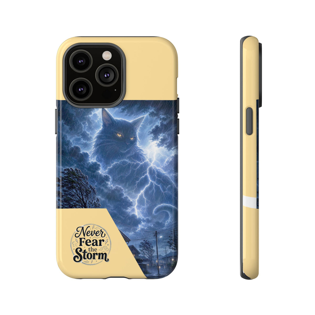 Never Fear the Storm — Lightning Cat iPhone Case