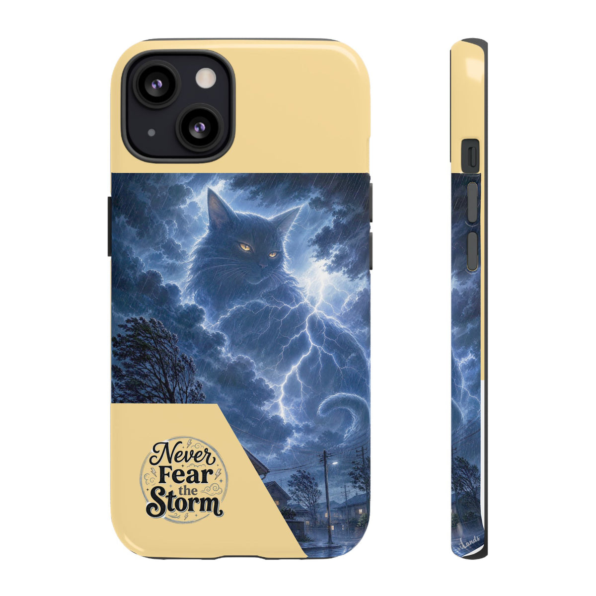 Never Fear the Storm — Lightning Cat iPhone Case