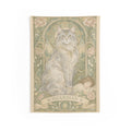 Guardian Cat Vintage Art Nouveau Indoor Wall Tapestry