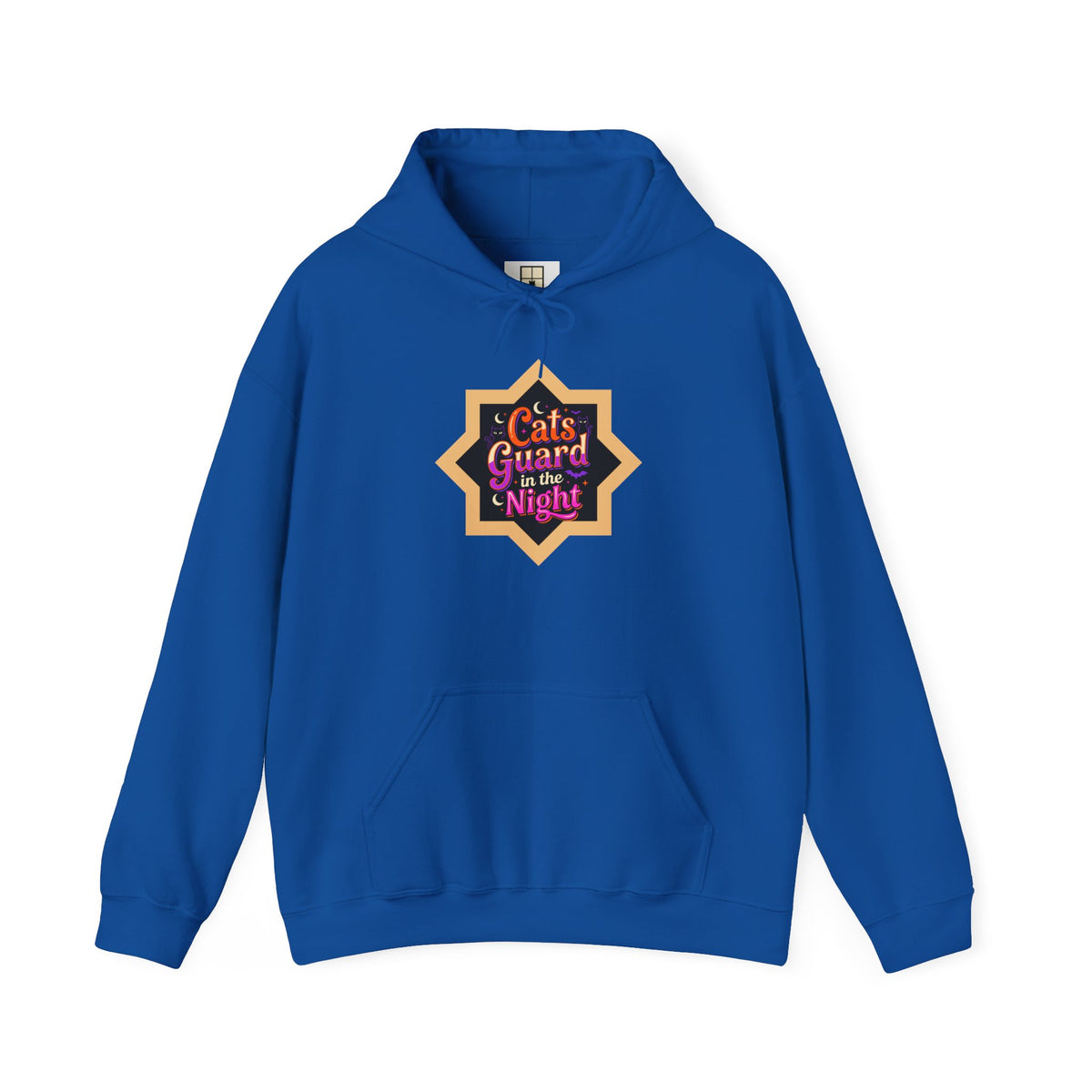 Guarded in Glass — Stained-Glass Guardian Cat Hoodie