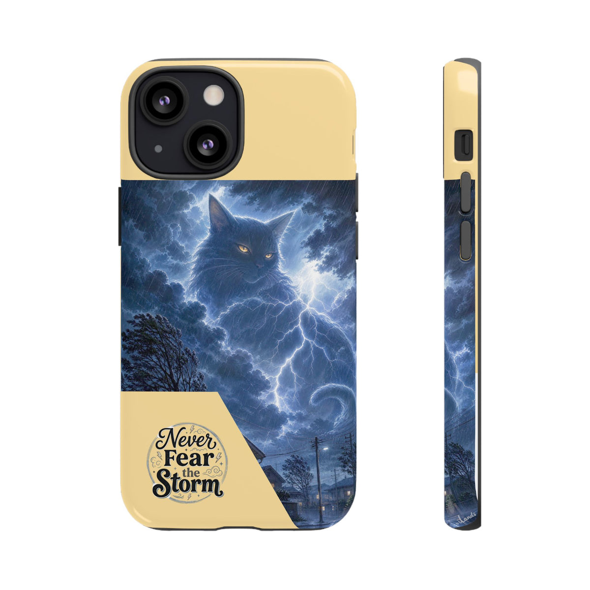 Never Fear the Storm — Lightning Cat iPhone Case