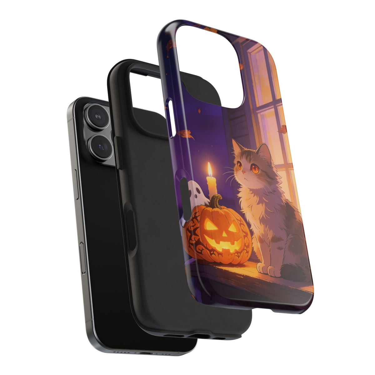The Porch Watcher - Halloween Cat Tough Phone Case