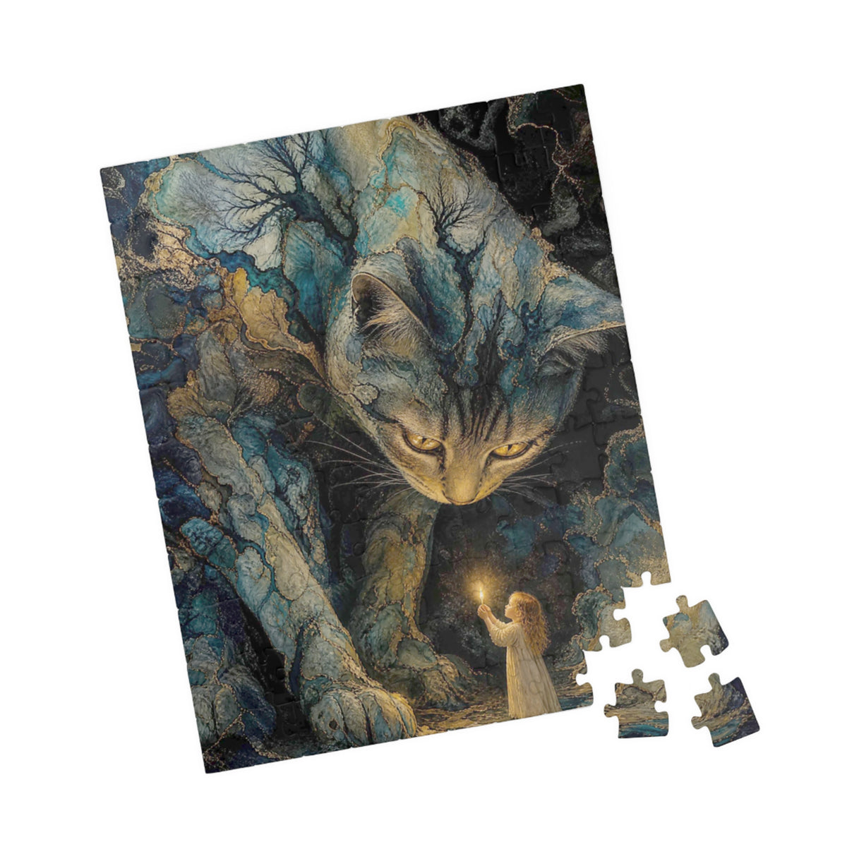 The Enchanted Watch — Mystical Cat & Child Jigsaw Puzzle, 110–1014 pc