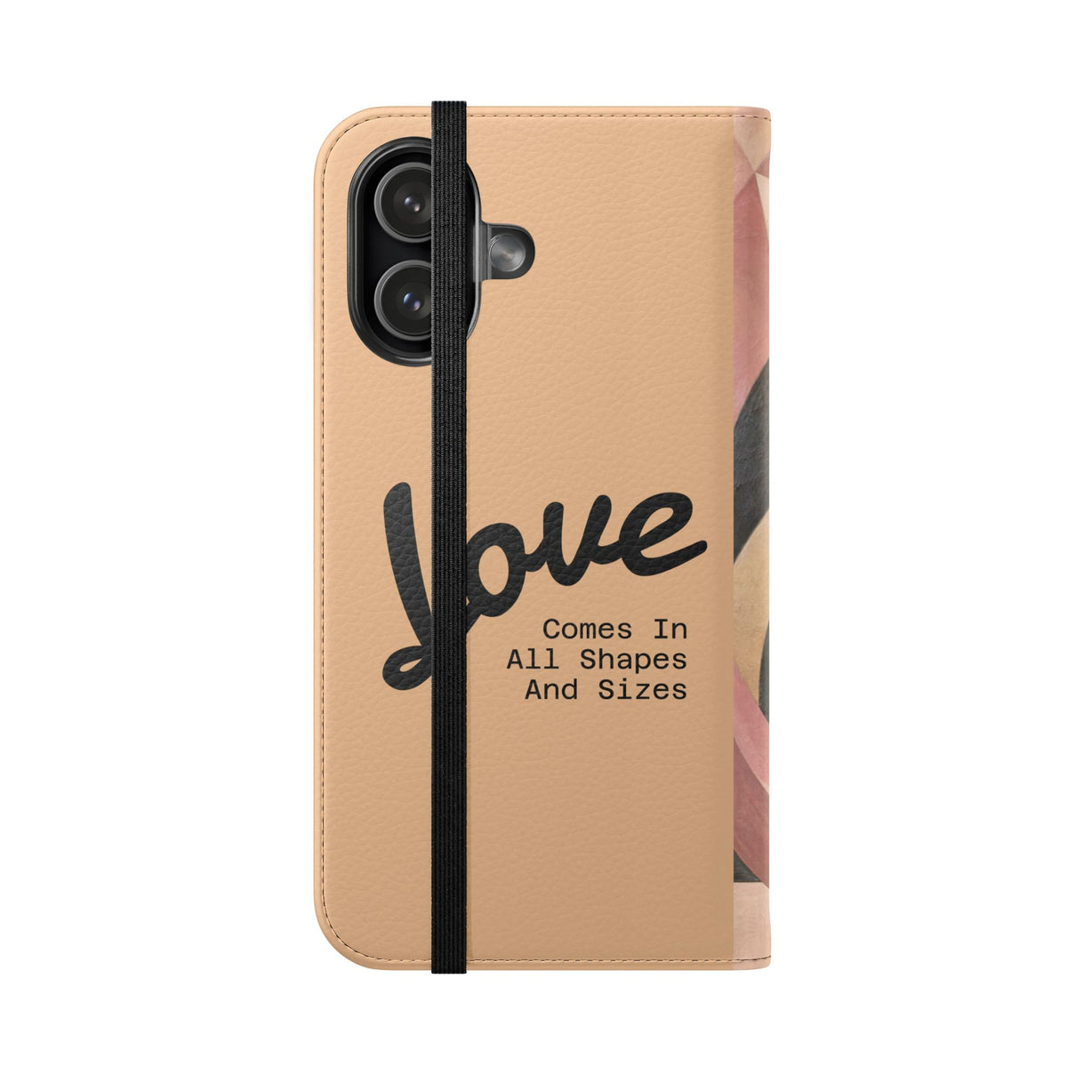 Love Keeps Watch — Geometric Cat & Child Flip Phone Case