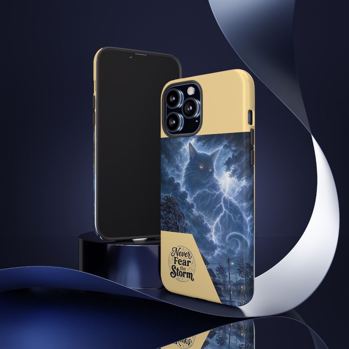 Never Fear the Storm — Lightning Cat iPhone Case