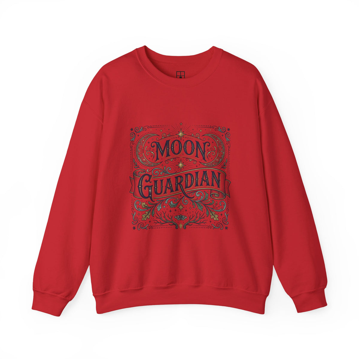 The Moon Keeps Watch — Moon Guardian Celestial Crewneck Sweatshirt