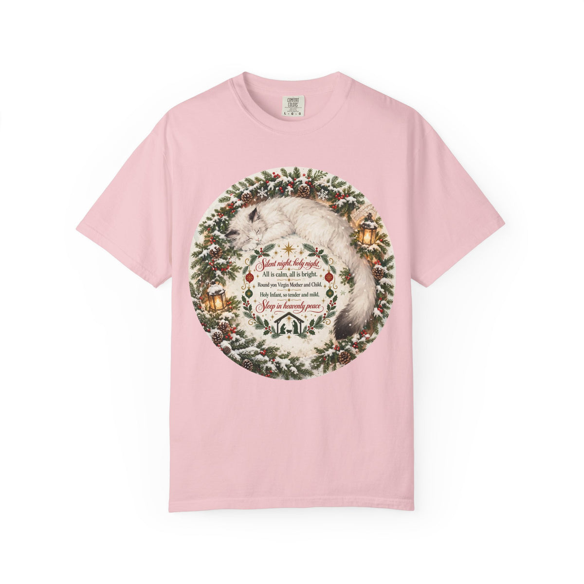Silent Night Carol — Christmas Cat Tee (All I Want for Christmas Is You)