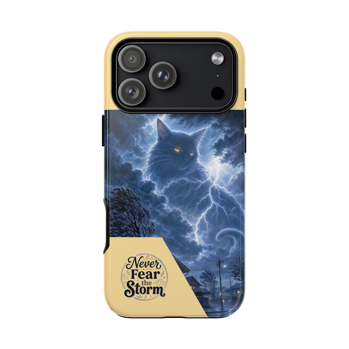 Never Fear the Storm — Lightning Cat iPhone Case