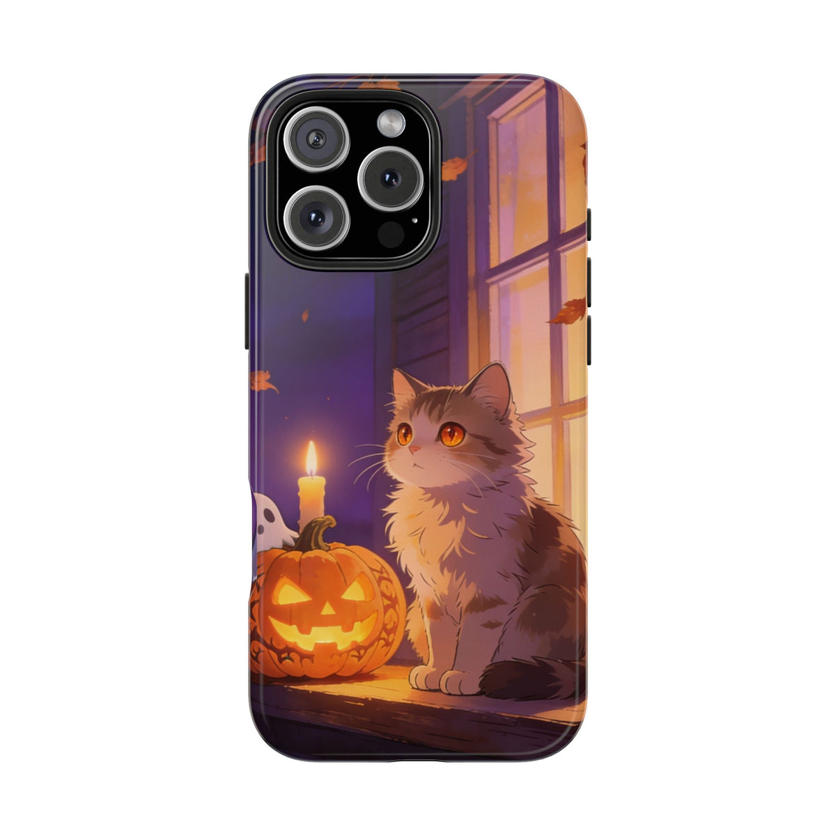 The Porch Watcher - Halloween Cat Tough Phone Case