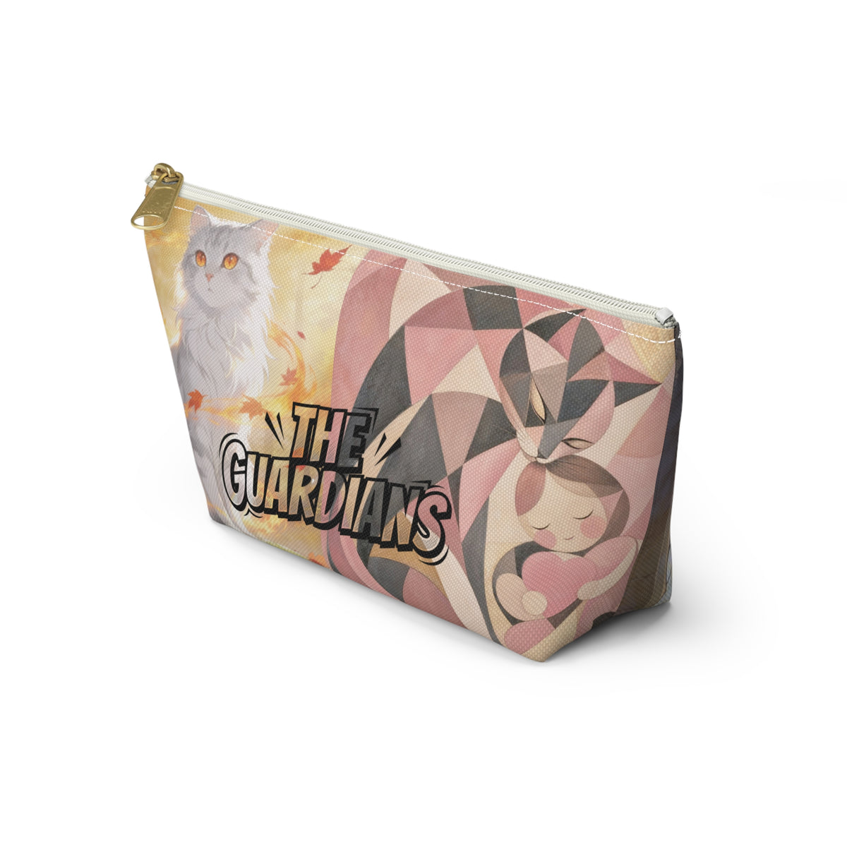 Small Things, Guarded — Guardian Cat Accessory Pouch / Travel Bag