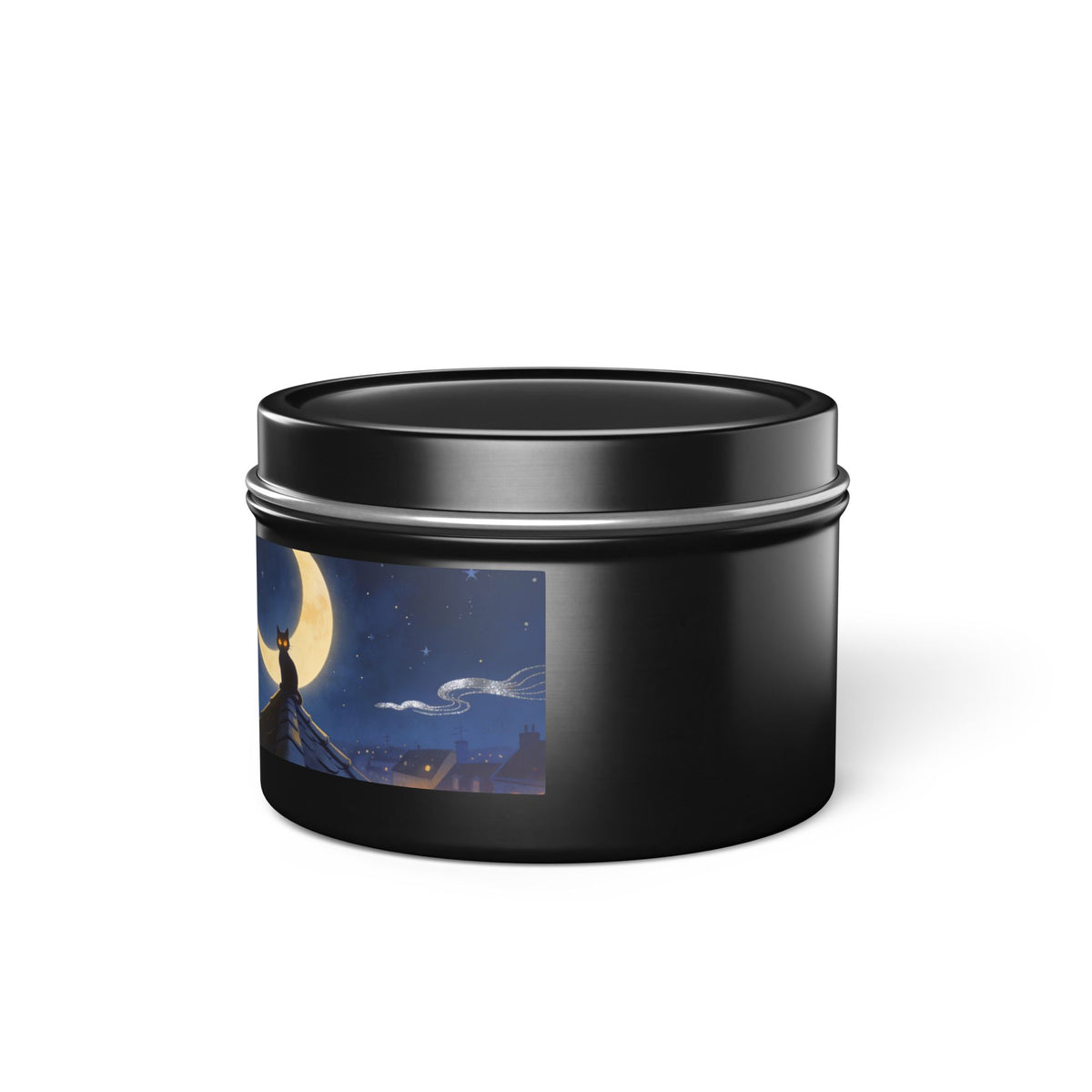 The Window Watcher — Moonlit Cat Tin Candle