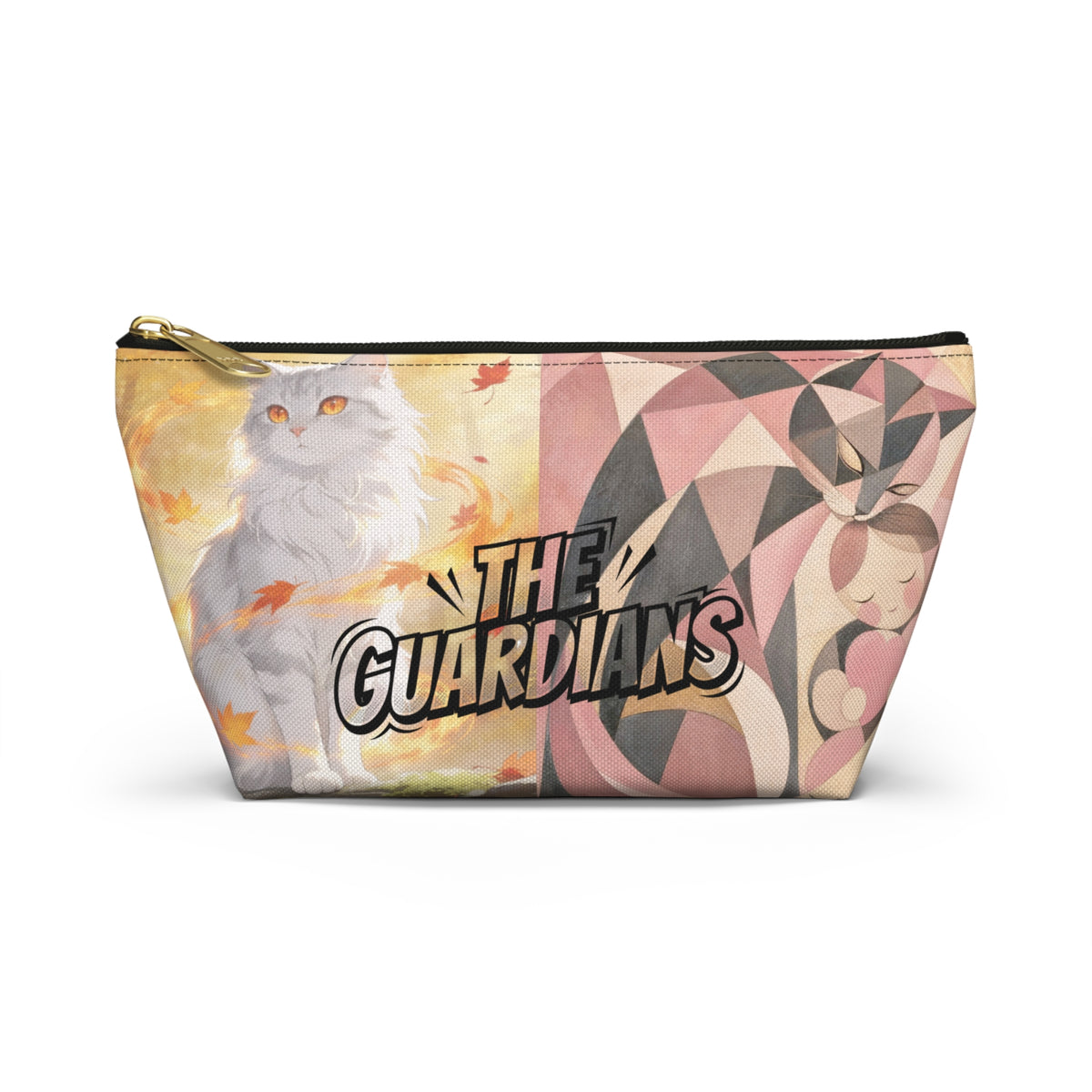 Small Things, Guarded — Guardian Cat Accessory Pouch / Travel Bag
