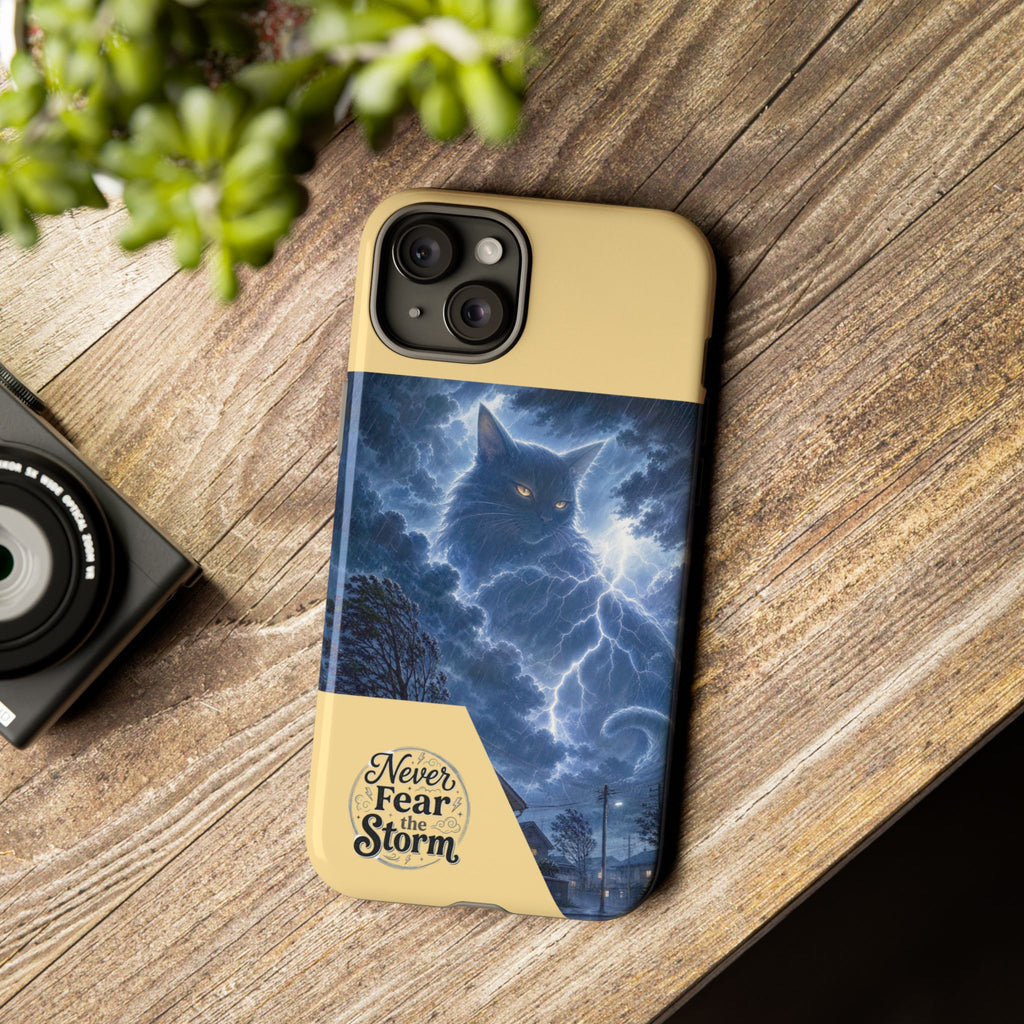Never Fear the Storm — Lightning Cat iPhone Case