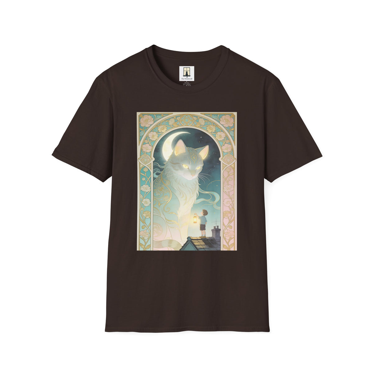 Ethereal Art Nouveau - Cat Graphic T-shirt