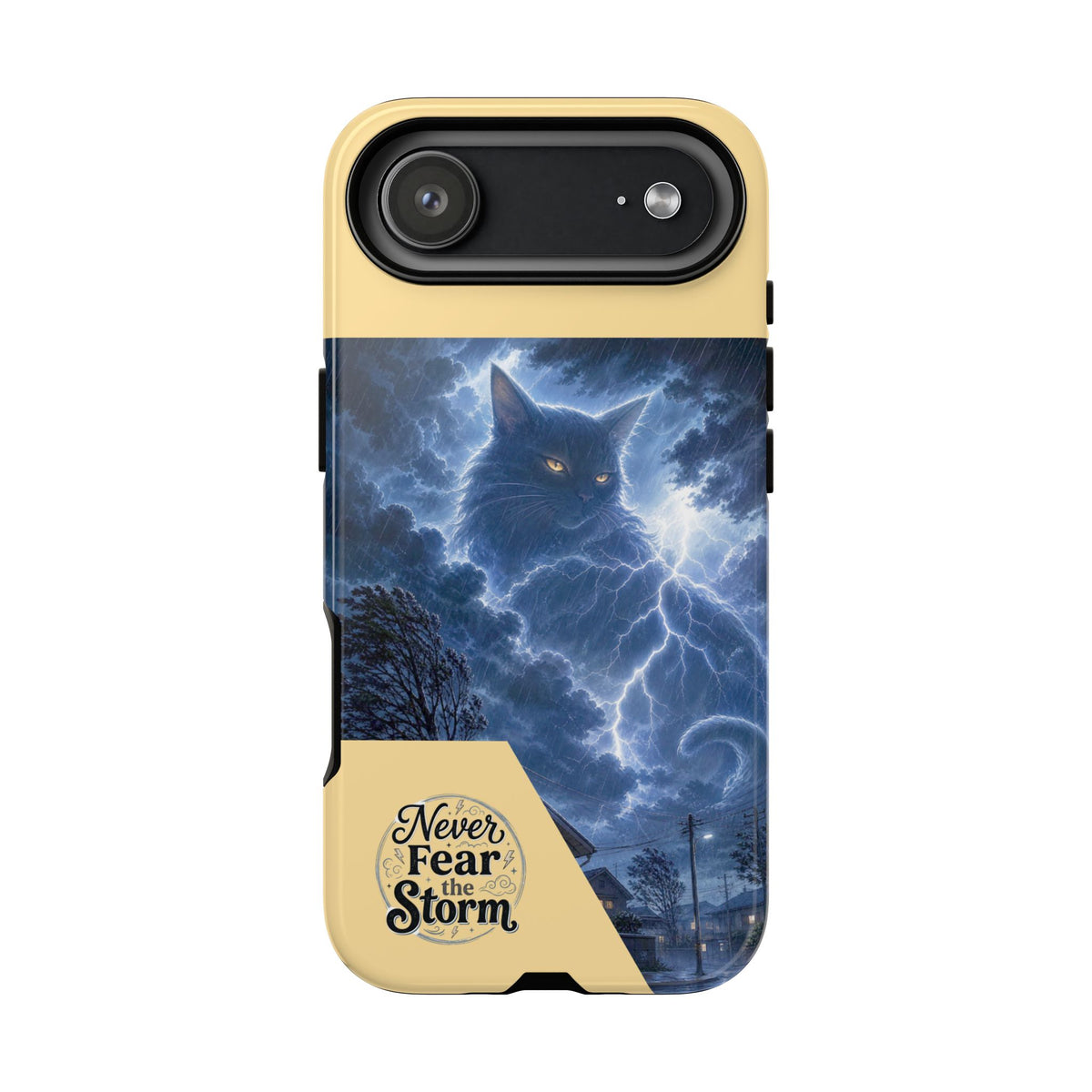 Never Fear the Storm — Lightning Cat iPhone Case