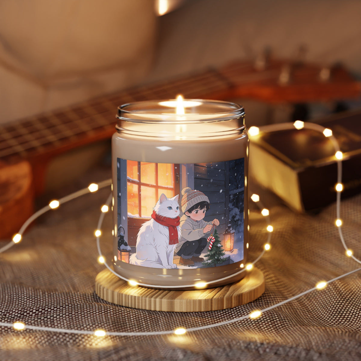Snowfall Watch — Christmas Doorstep Guardian Candle, Soy Wax 9oz