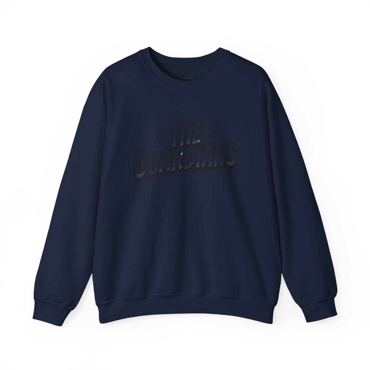 Two Watchers at the Moon — Guardians Cat & Child Crewneck Sweatshirt