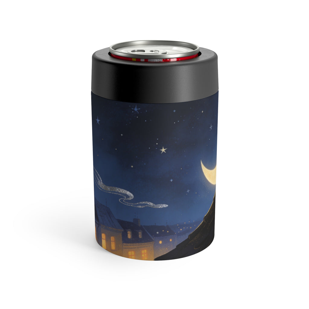 Held Under Starlight — Cat & Moon 12oz Can Holder