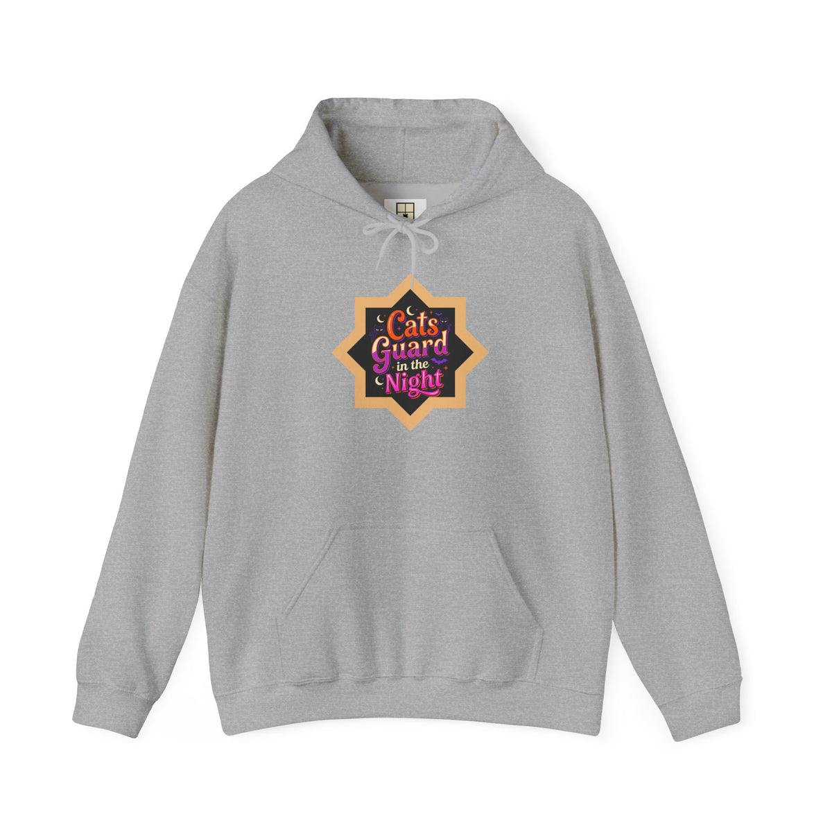 Guarded in Glass — Stained-Glass Guardian Cat Hoodie