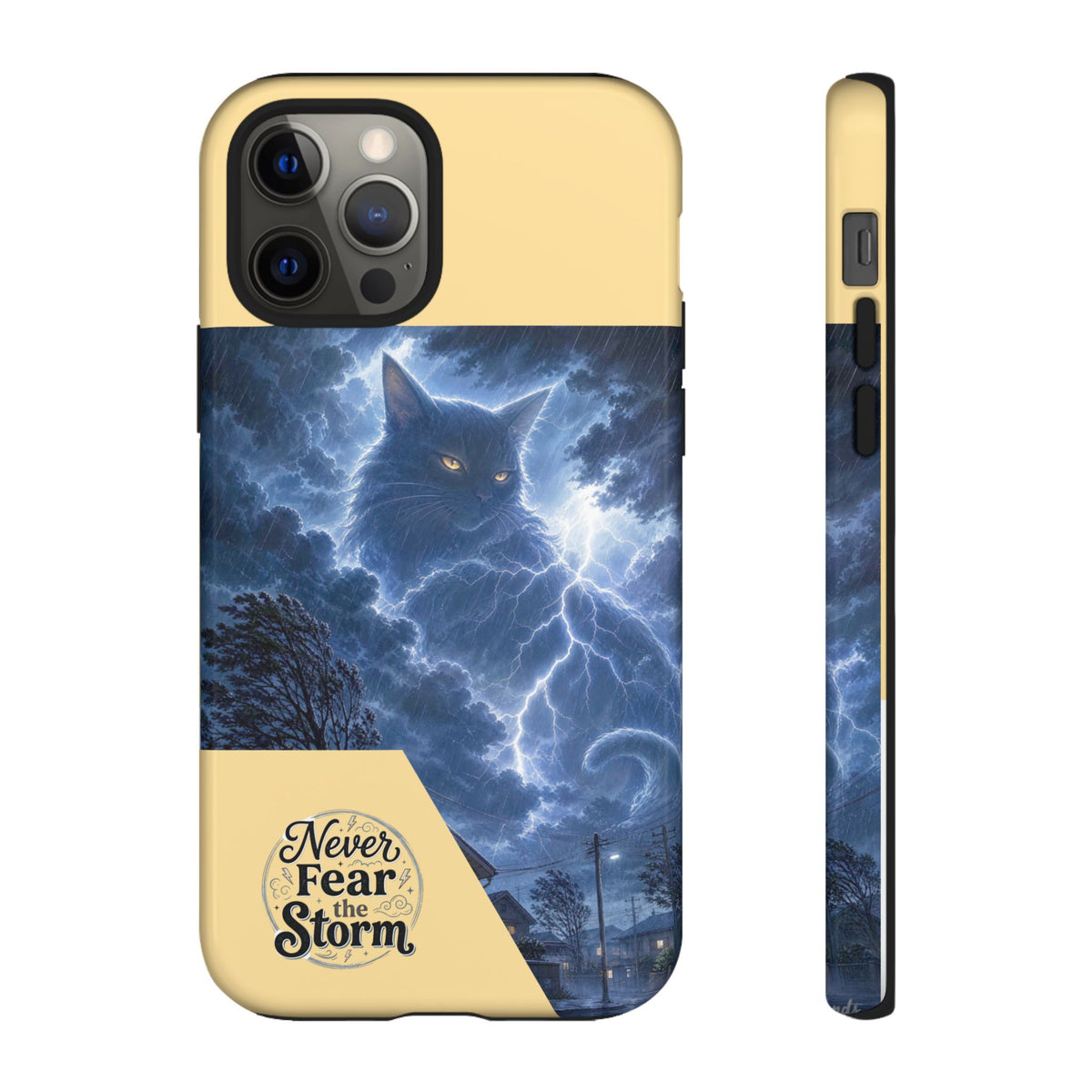 Never Fear the Storm — Lightning Cat iPhone Case