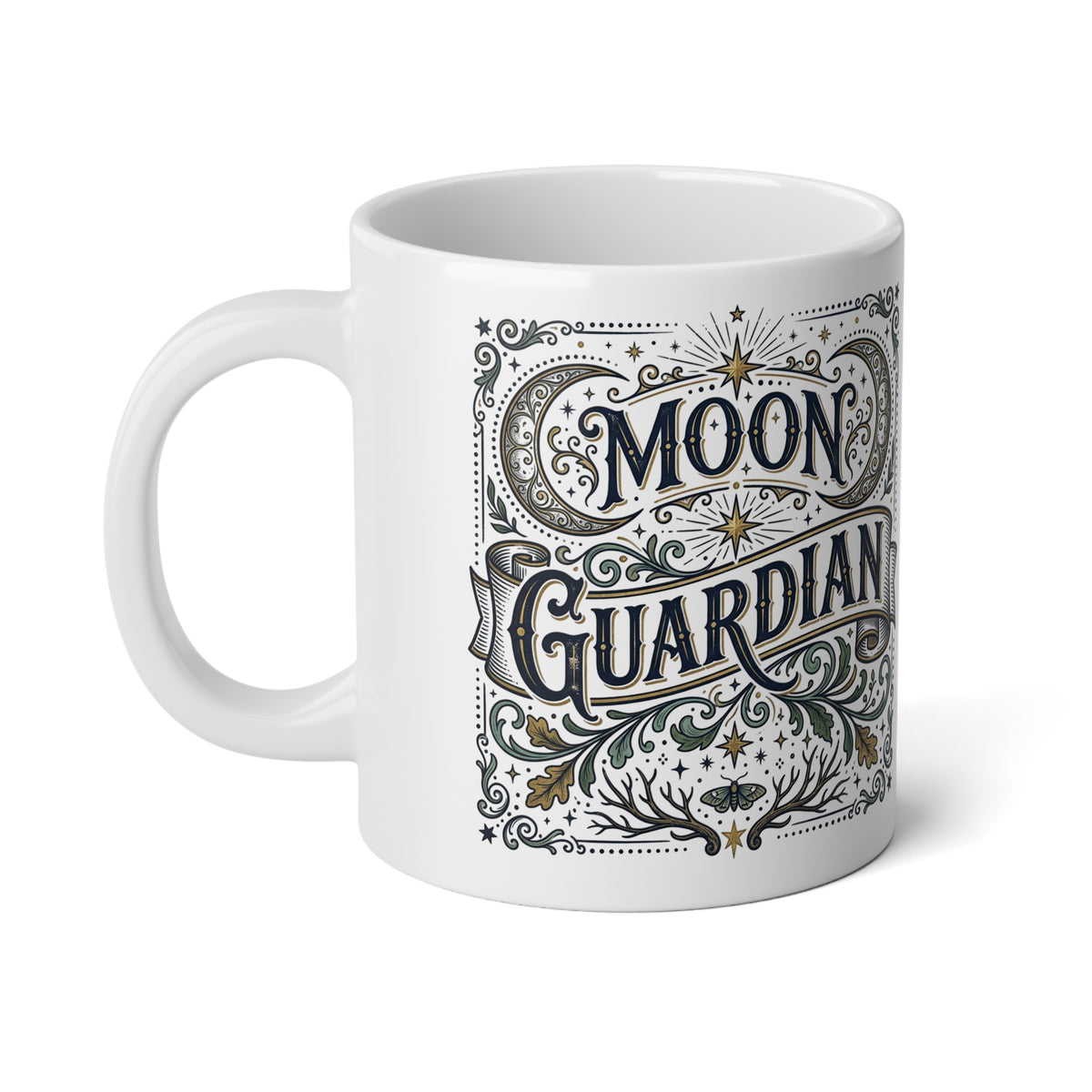 The Moon Keeps Watch — Moon Guardian Jumbo Coffee Mug, 20oz