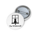 The Windowsill Cat — Pin Button, Window Art