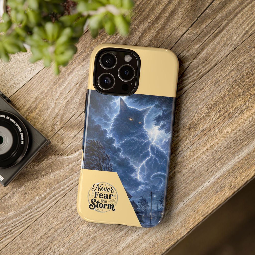 Never Fear the Storm — Lightning Cat iPhone Case