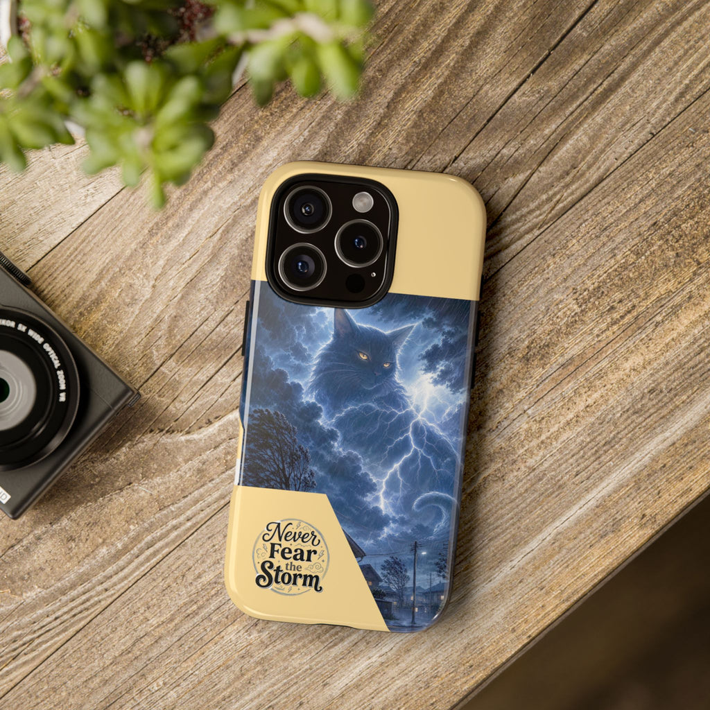 Never Fear the Storm — Lightning Cat iPhone Case